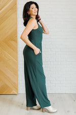 Load image into Gallery viewer, Hilary Wide Leg Jumpsuit in Green
