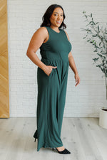 Load image into Gallery viewer, Hilary Wide Leg Jumpsuit in Green
