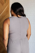 Load image into Gallery viewer, Hilary Wide Leg Jumpsuit in Grey
