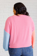 Load image into Gallery viewer, Hit Me With Your Best Shot Colorblock Top in Bright Pink
