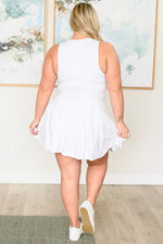 Load image into Gallery viewer, Hop, Skip and a Jump Dress and Shorts Set in White
