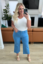 Load image into Gallery viewer, Lisa High Rise Control Top Wide Leg Crop Jeans in Sky Blue
