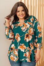 Load image into Gallery viewer, I Think Different Top in Teal Floral
