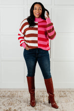 Load image into Gallery viewer, In Your Lane Color Blocked Stripe Sweater
