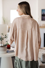 Load image into Gallery viewer, In Your Thoughts Oversized Dolman Sleeve Top in Champagne
