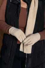 Load image into Gallery viewer, Jane Frost Beanie, Glove, and Scarf Set in Beige
