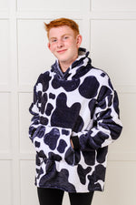 Load image into Gallery viewer, Kids Oversized Hoodie Blanket in Cow
