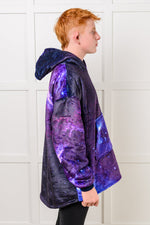 Load image into Gallery viewer, Kids Oversized Hoodie Blanket in Starry Sky
