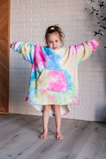 Load image into Gallery viewer, Kids Oversized Hoodie Blanket in Rainbow
