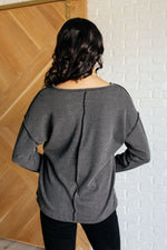 Load image into Gallery viewer, Kinda Sorta Ribbed Top in Charcoal
