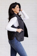 Load image into Gallery viewer, Layering Queen Quilted Puffer Vest in Black
