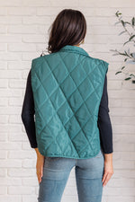 Load image into Gallery viewer, Layering Queen Quilted Puffer Vest in Hunter Green
