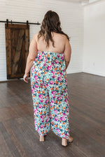 Load image into Gallery viewer, Life of the Party Floral Jumpsuit in Green
