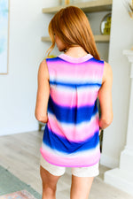 Load image into Gallery viewer, Lizzy Tank Top in Blue and Pink Haze
