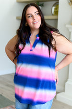 Load image into Gallery viewer, Lizzy Tank Top in Blue and Pink Haze

