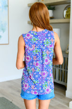 Load image into Gallery viewer, Lizzy Tank Top in Royal Bouquet

