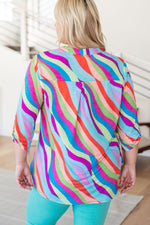Load image into Gallery viewer, Lizzy Top in Multi Mod Stripe

