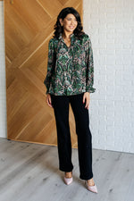 Load image into Gallery viewer, Looking Out Damask Print Blouse
