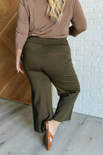 Load image into Gallery viewer, Magic Wide Leg Crop Pants in Olive
