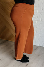 Load image into Gallery viewer, Magic Wide Leg Crop Pants in Rust
