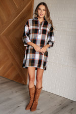 Load image into Gallery viewer, Make it Right Plaid Shirt Dress
