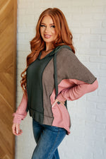 Load image into Gallery viewer, Message Me Back Color Block Hoodie
