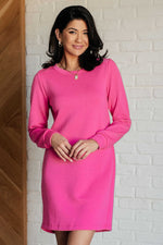 Load image into Gallery viewer, Milan Travel Shift Dress in Hot Pink
