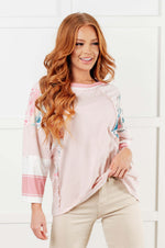 Load image into Gallery viewer, New Chapter Floral Color Block Patchwork Top
