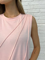 Load image into Gallery viewer, New Normal Pleat Detail Sleeveless Top in Pink
