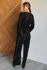 Load image into Gallery viewer, Night Out Plisse Jumpsuit
