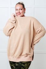 Load image into Gallery viewer, No Plain Jane Oversized Sweatshirt in Khaki
