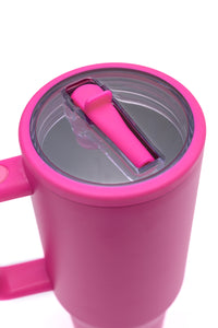 No Spill 40oz Tumbler in Hot Pink