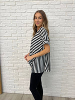 Load image into Gallery viewer, No Stopping It Striped Oversized Top
