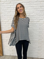 Load image into Gallery viewer, No Stopping It Striped Oversized Top
