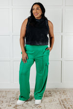 Load image into Gallery viewer, Race to Relax Cargo Pants in Emerald Green
