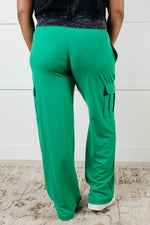 Load image into Gallery viewer, Race to Relax Cargo Pants in Emerald Green
