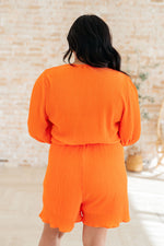 Load image into Gallery viewer, Roll With me Romper in Tangerine
