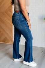 Load image into Gallery viewer, Santana High Rise Control Top Bootcut Jeans (Short Inseam)
