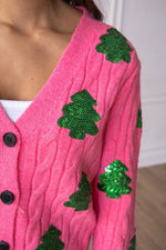 Load image into Gallery viewer, Sequin Trees Cardigan
