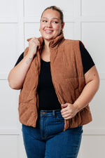 Load image into Gallery viewer, Set Me Up Corduroy Puffer Vest
