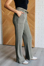 Load image into Gallery viewer, Set Process Mineral Wash Waffle Knit Pants in Olive
