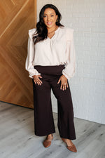 Load image into Gallery viewer, Magic Wide Leg Crop Pants in Chocolate
