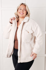 Load image into Gallery viewer, Shrouded in Sherpa Coat in White
