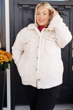 Load image into Gallery viewer, Shrouded in Sherpa Coat in White
