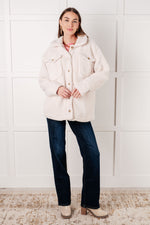 Load image into Gallery viewer, Shrouded in Sherpa Coat in White
