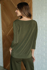 Load image into Gallery viewer, Signature Classic Round Neck Top in Olive
