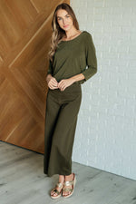 Load image into Gallery viewer, Signature Classic Round Neck Top in Olive
