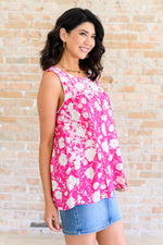 Load image into Gallery viewer, Silly Love Songs Floral Tank in Hot Pink
