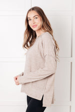 Load image into Gallery viewer, Simply Basic Ribbed Hacci Sweater in H Mocha
