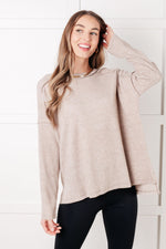 Load image into Gallery viewer, Simply Basic Ribbed Hacci Sweater in H Mocha
